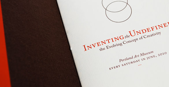 Unified by the event booklet, other promotional pieces include the flipbook, guerilla chalk, and blank poster campaign.